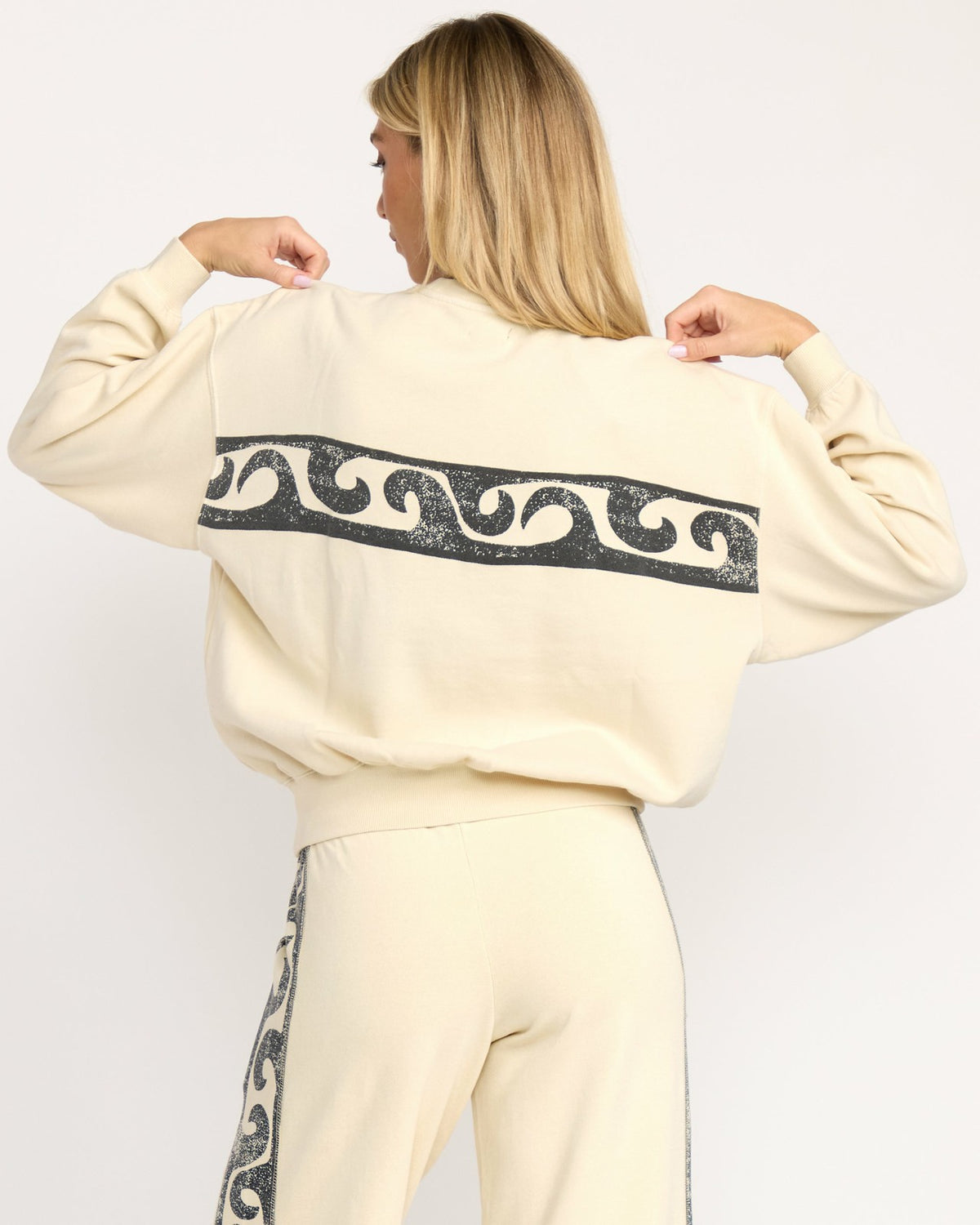 Billabong Sun Wave Livin Kendal Crewneck Sweatshirt - Whitecap
