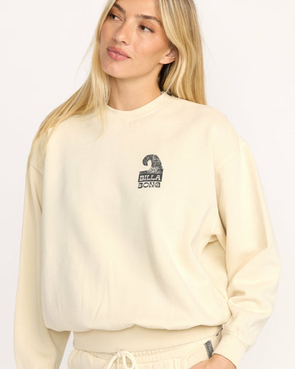 Billabong Sun Wave Livin Kendal Crewneck Sweatshirt - Whitecap