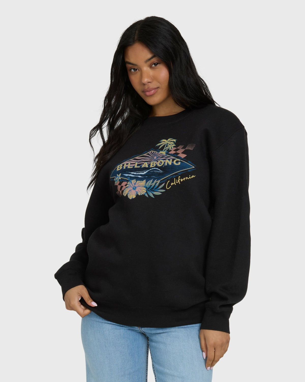Billabong Surfing Solo California Crewneck Sweatshirt - Black