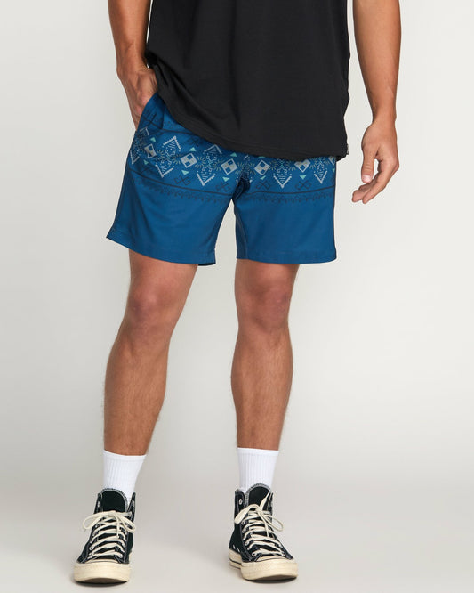 Billabong Surftrek Elastic Submersible 17" Hybrid Shorts - Deep Blue