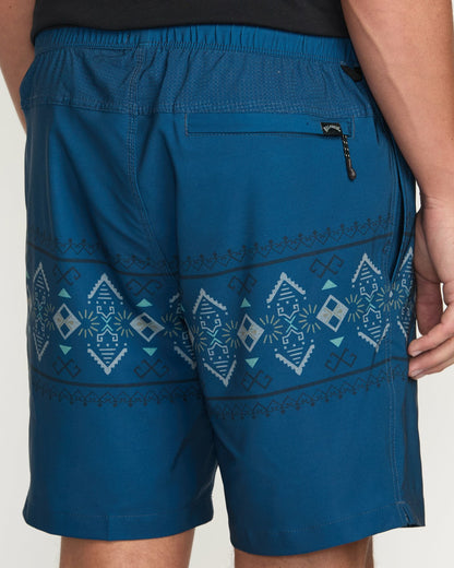 Billabong Surftrek Elastic Submersible 17" Hybrid Shorts - Deep Blue