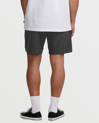 Billabong Surftrek Perforated Elastic 17" Hybrid Shorts - Black