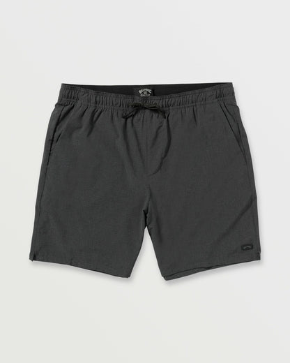 Billabong Surftrek Perforated Elastic 17" Hybrid Shorts - Black