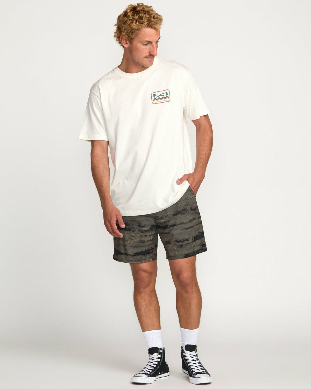 Billabong Surftrek Perforated Elastic 17" Hybrid Shorts - Dark Military