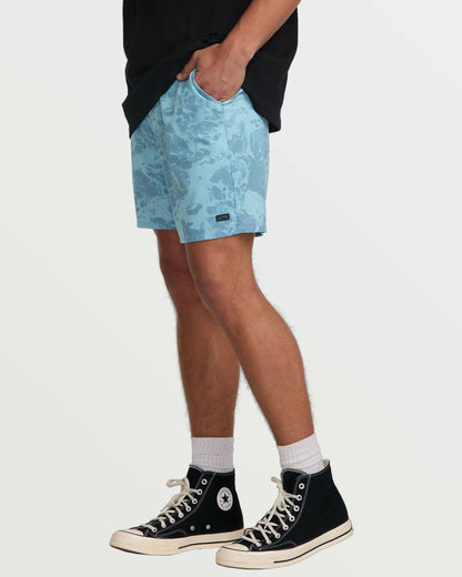 Billabong Surftrek Perforated Elastic 17" Hybrid Shorts - Glacier Blue
