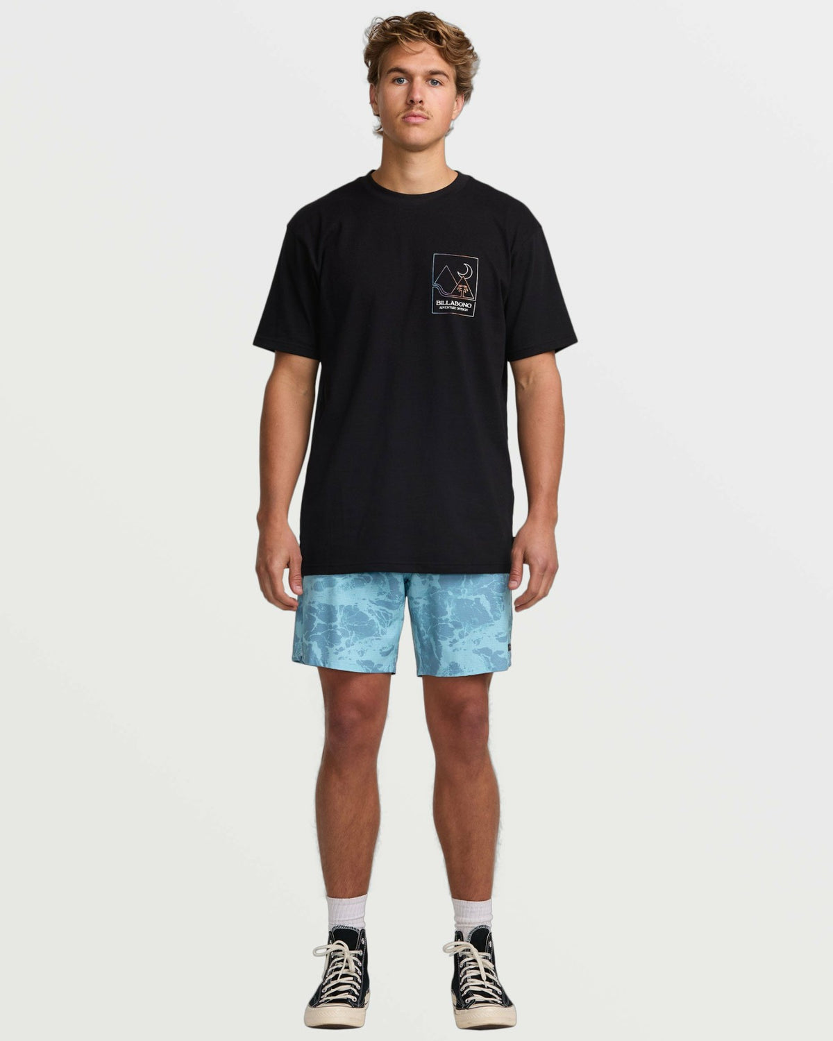 Billabong Surftrek Perforated Elastic 17" Hybrid Shorts - Glacier Blue