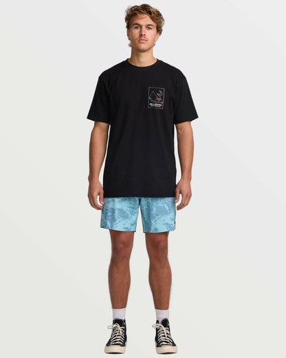 Billabong Surftrek Perforated Elastic 17" Hybrid Shorts - Glacier Blue