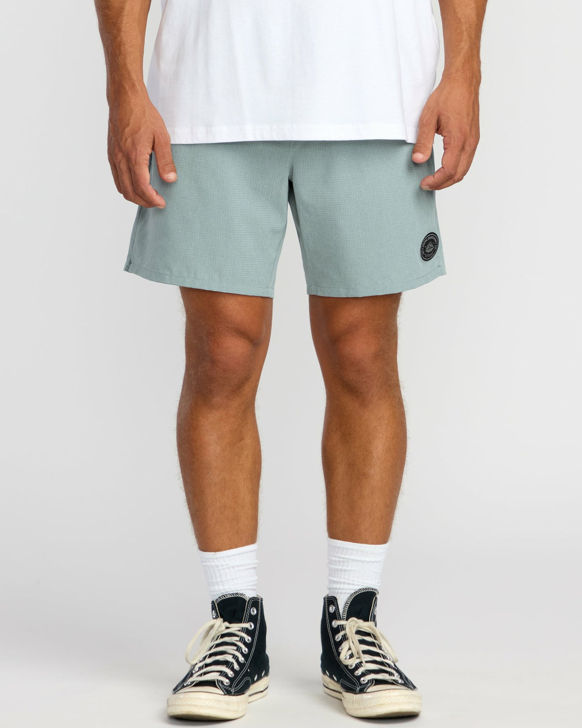 Billabong Surftrek Perforated Elastic 17" Hybrid Shorts - Sea Blue