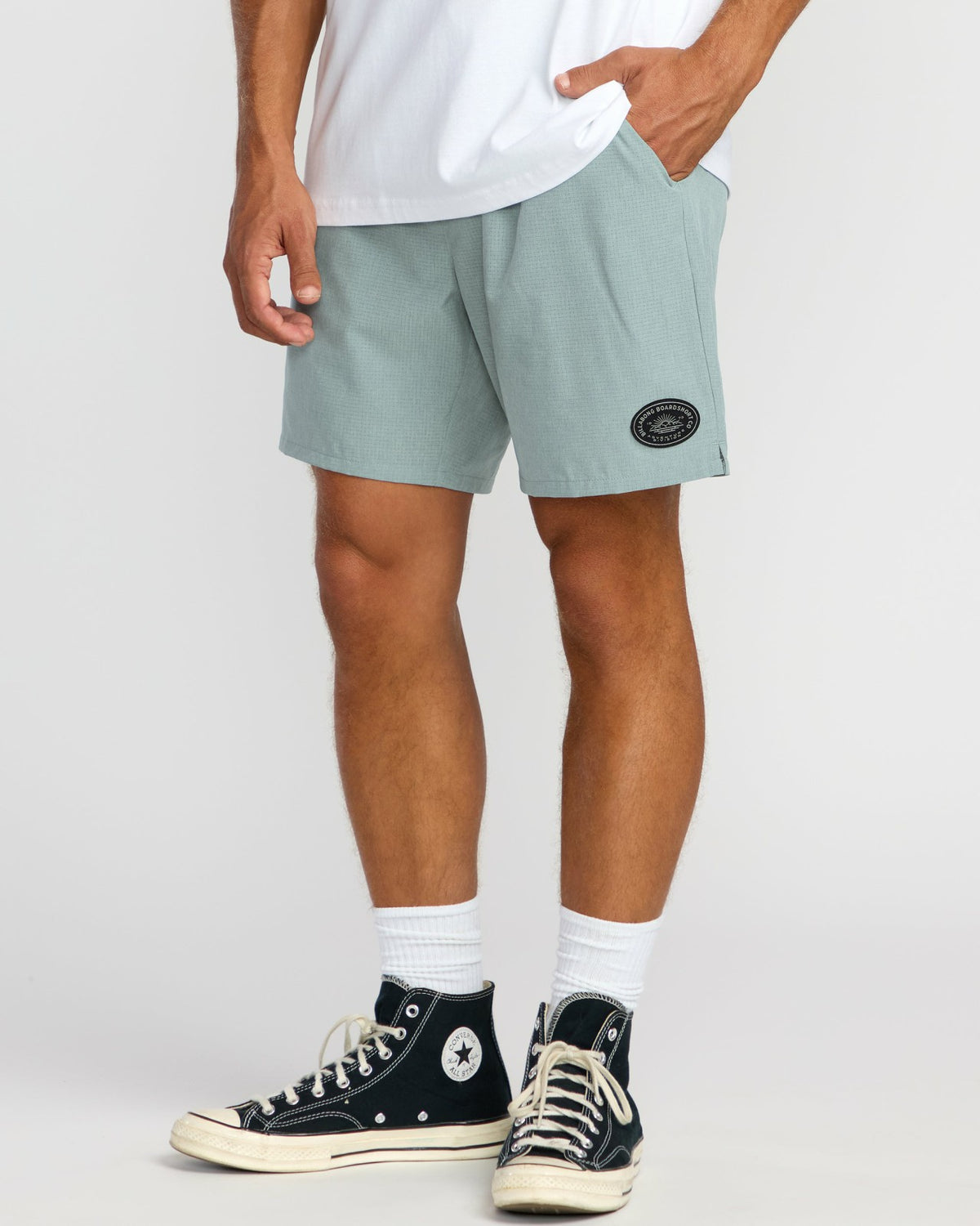 Billabong Surftrek Perforated Elastic 17" Hybrid Shorts - Sea Blue