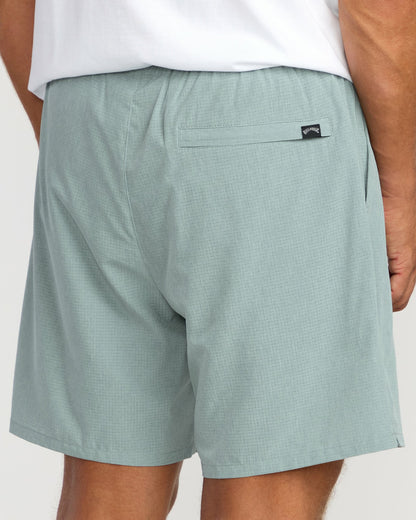Billabong Surftrek Perforated Elastic 17" Hybrid Shorts - Sea Blue