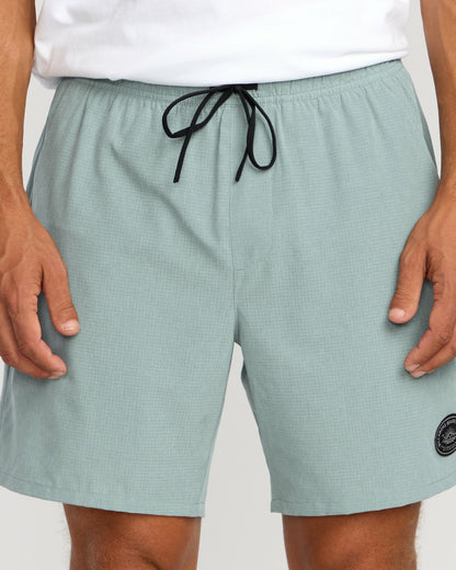 Billabong Surftrek Perforated Elastic 17" Hybrid Shorts - Sea Blue