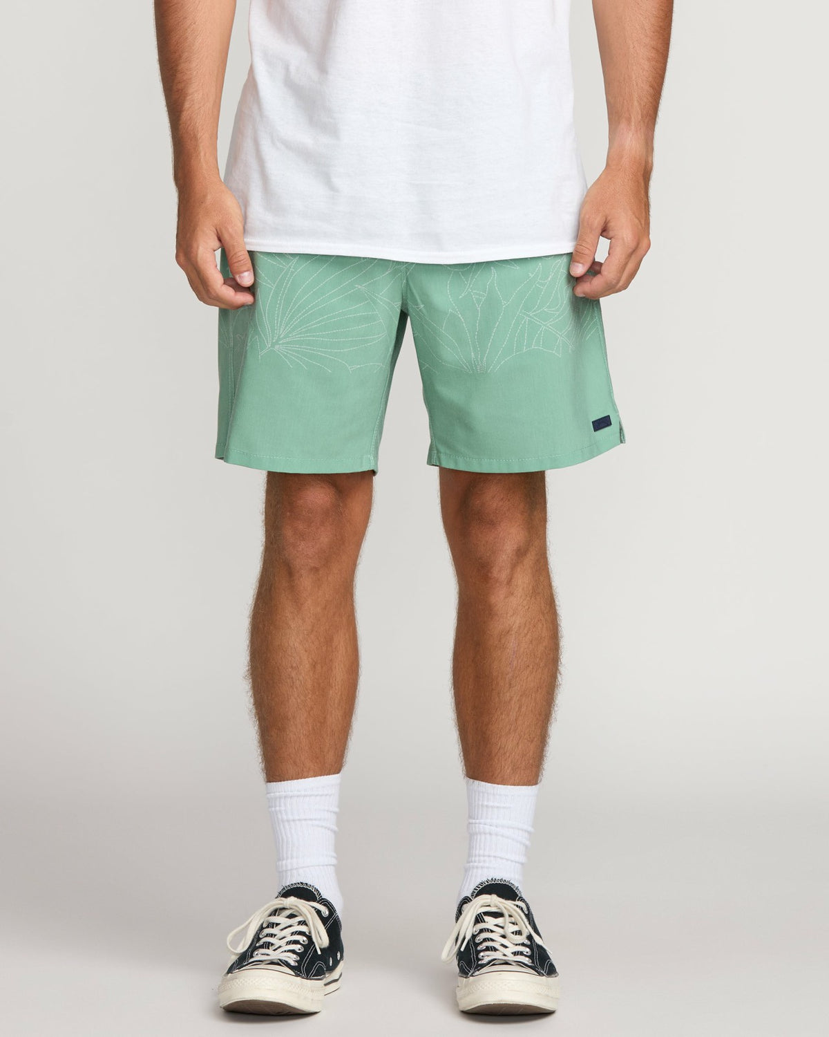 Billabong Surftrek Transit Elastic 17" Hybrid Shorts - Mist Green