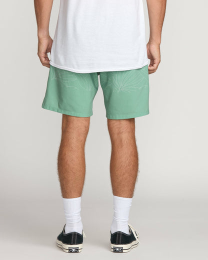 Billabong Surftrek Transit Elastic 17" Hybrid Shorts - Mist Green