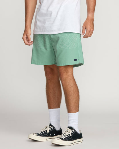 Billabong Surftrek Transit Elastic 17" Hybrid Shorts - Mist Green