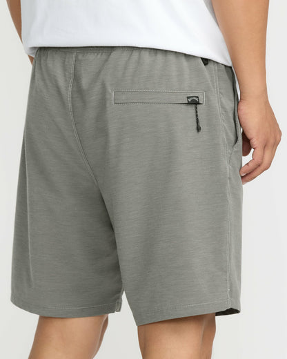 Billabong Surftrek Transit Elastic 17" Hybrid Shorts - Pewter