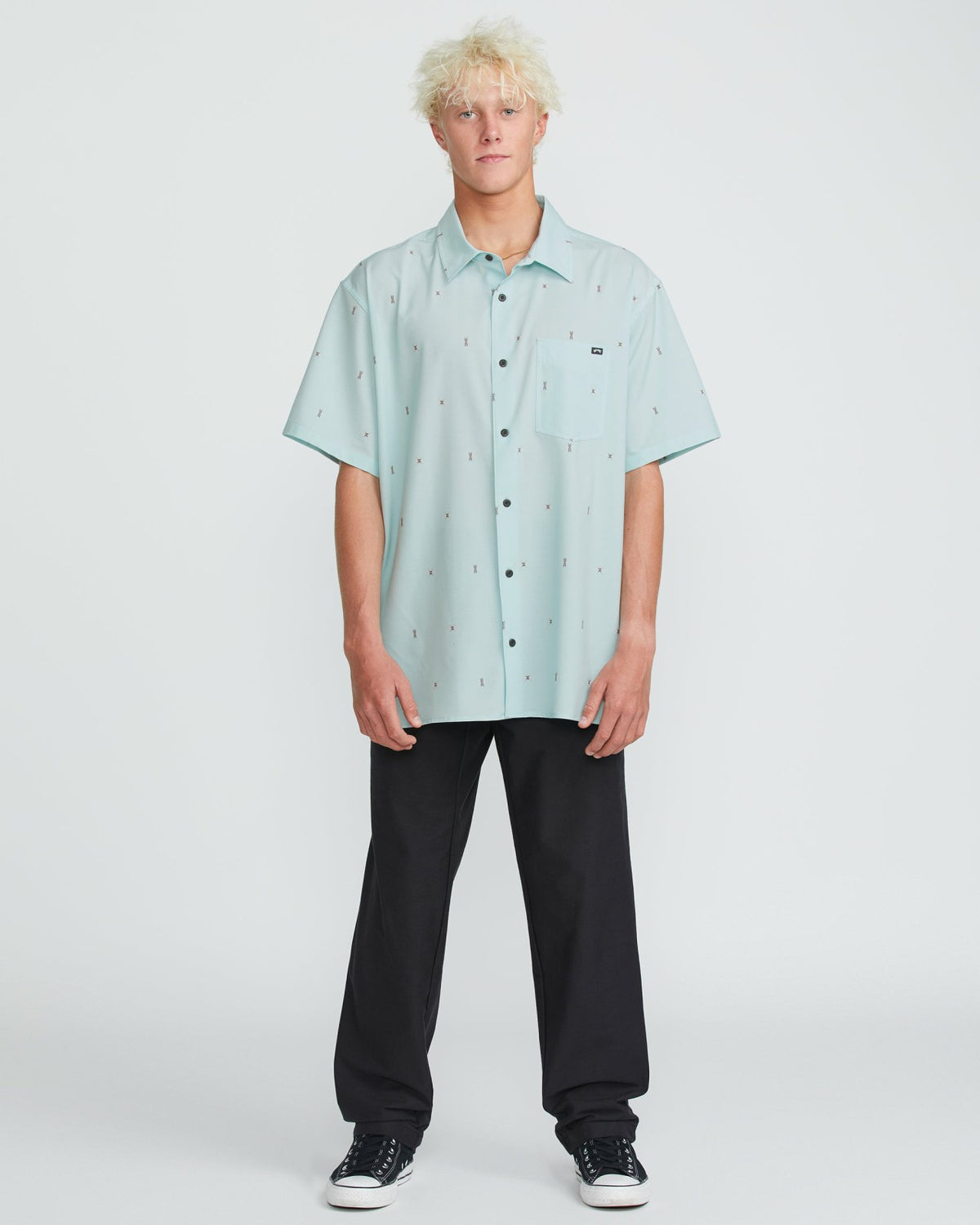 Billabong Surftrek Transit Short Sleeve Shirt - Dusty Blue