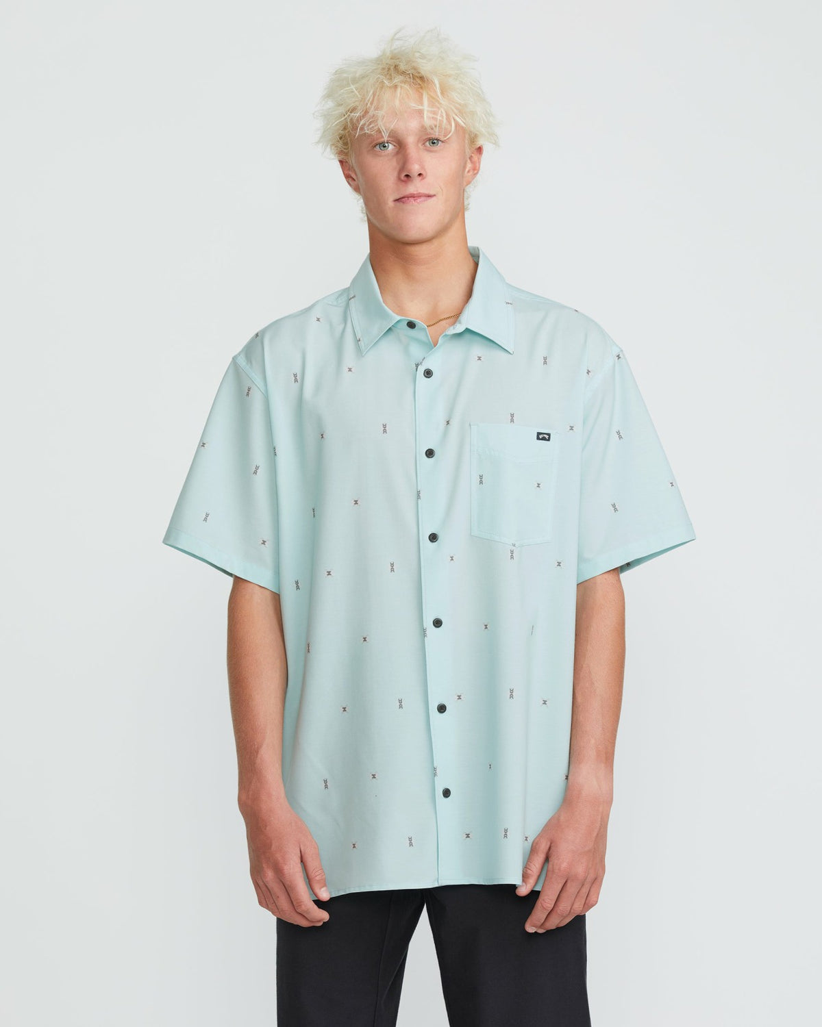 Billabong Surftrek Transit Short Sleeve Shirt - Dusty Blue
