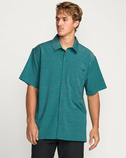 Billabong Surftrek Transit Short Sleeve Shirt - Marine