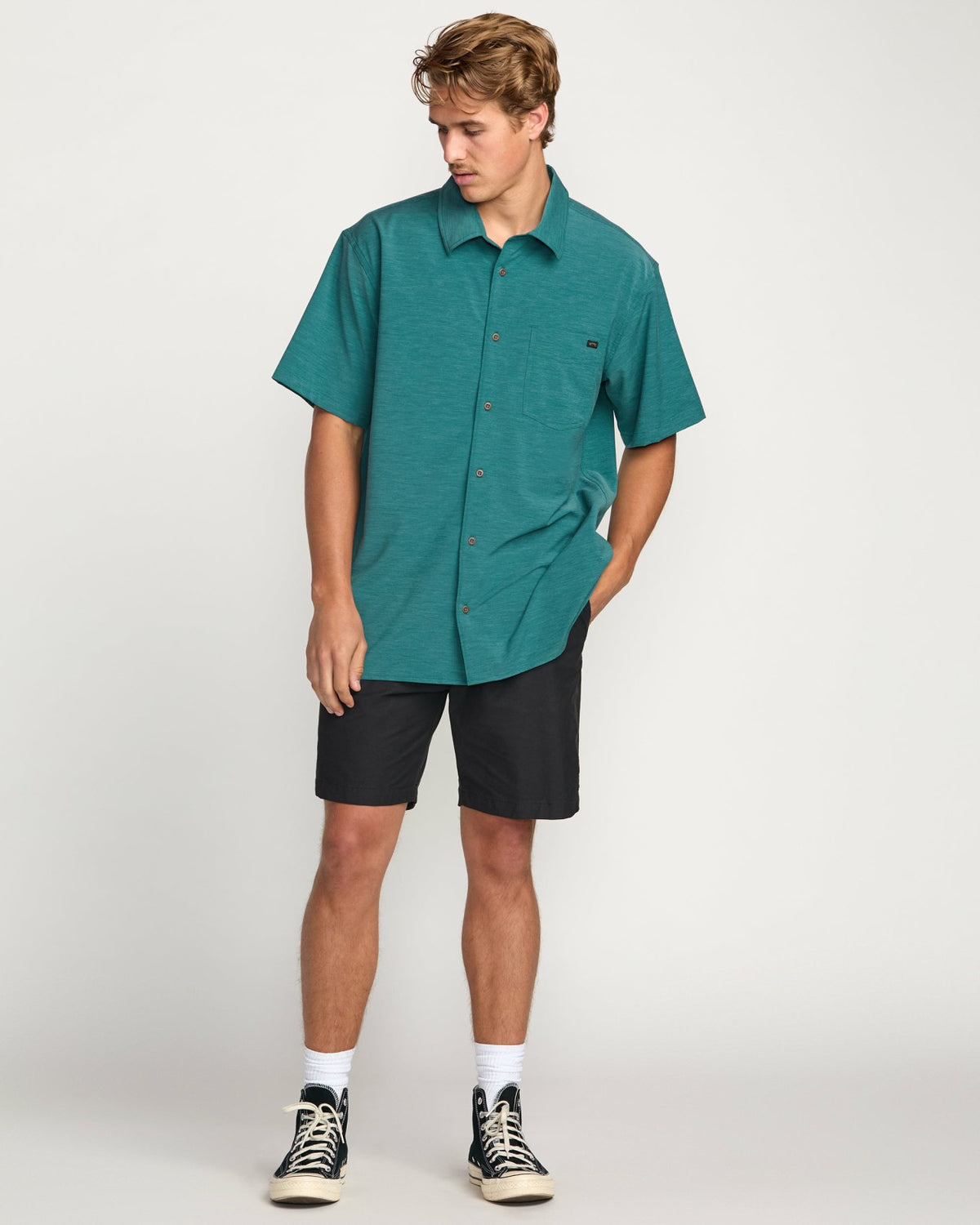 Billabong Surftrek Transit Short Sleeve Shirt - Marine