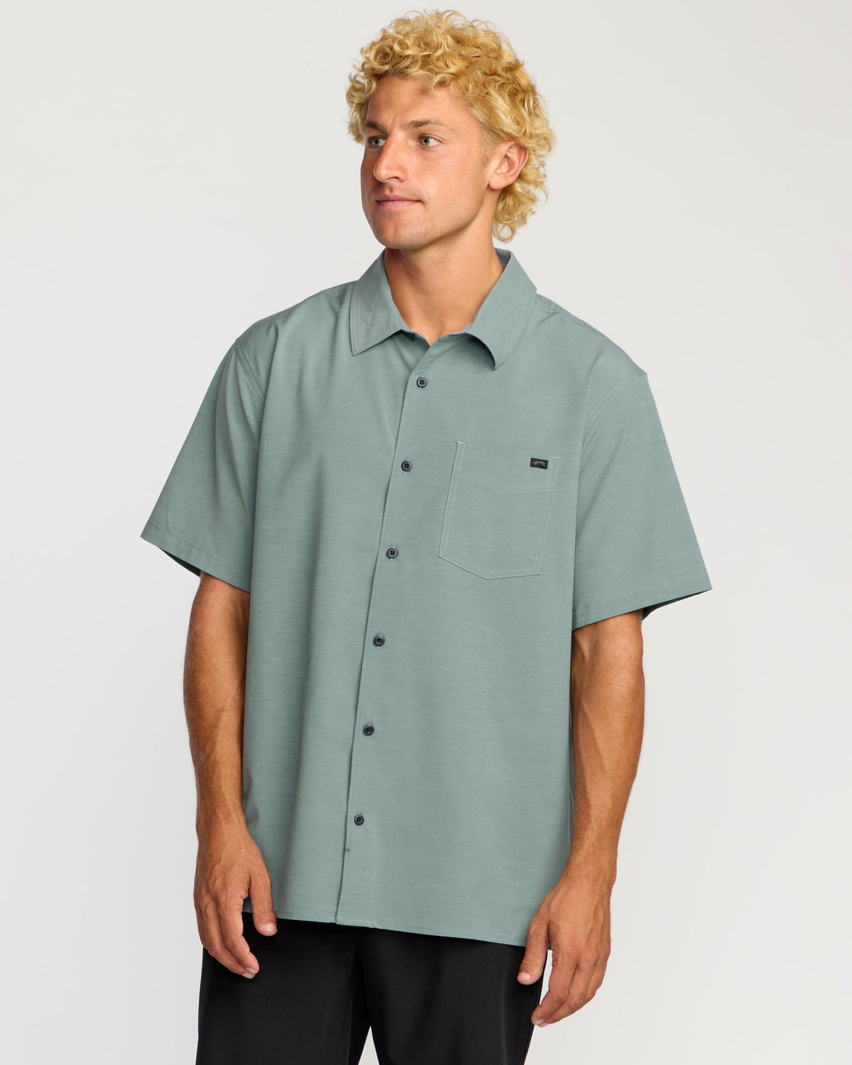 Billabong Surftrek Transit Short Sleeve Shirt - Sea Blue