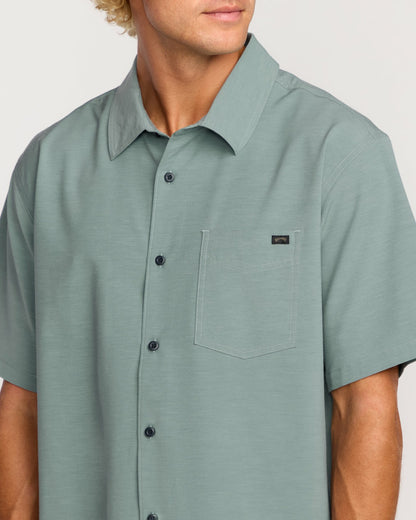 Billabong Surftrek Transit Short Sleeve Shirt - Sea Blue