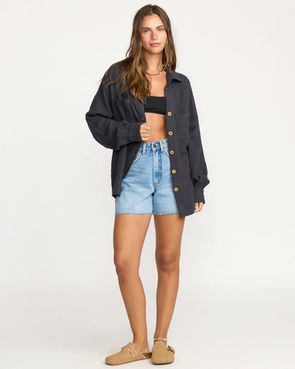 Billabong Sweet Swell Long Sleeve Shirt - Black Sands