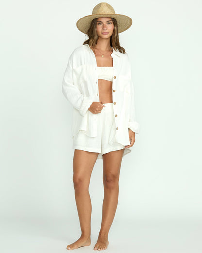 Billabong Sweet Swell Long Sleeve Shirt - Salt Crystal