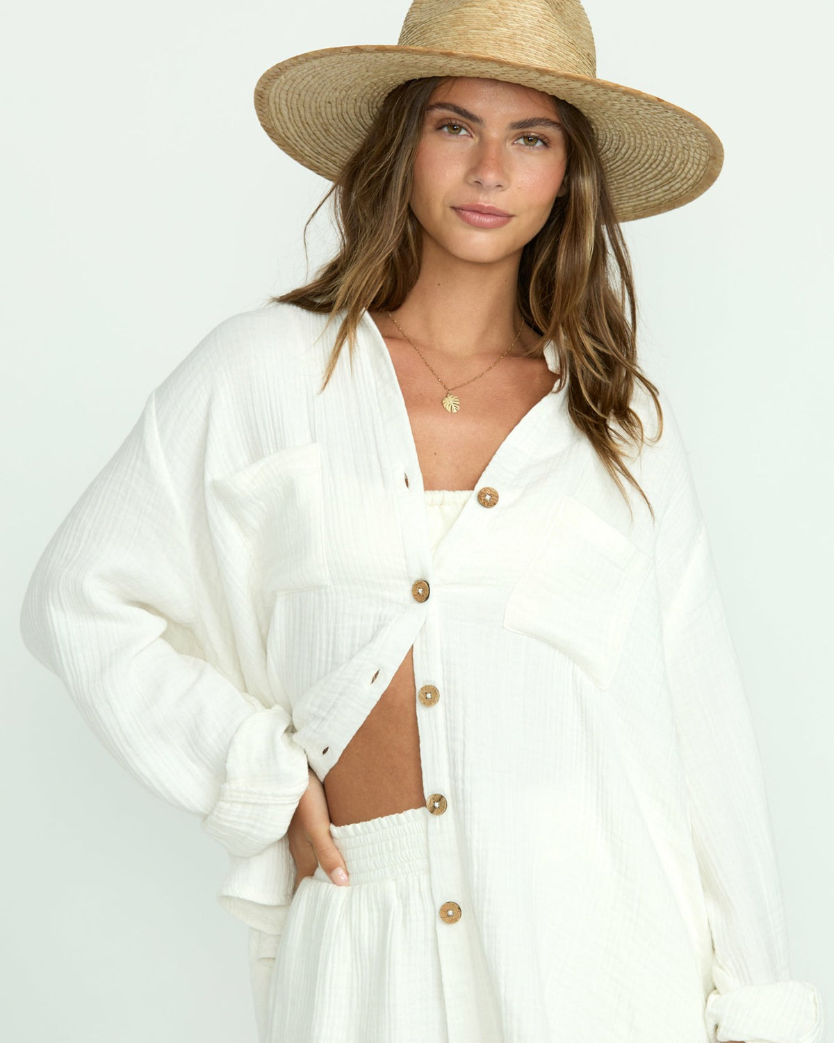 Billabong Sweet Swell Long Sleeve Shirt - Salt Crystal