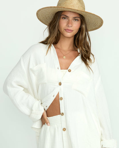 Billabong Sweet Swell Long Sleeve Shirt - Salt Crystal