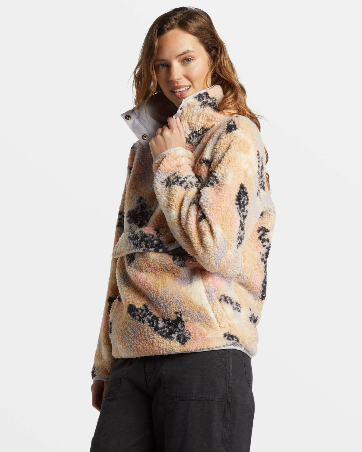 Billabong Switchback Mock Neck Fleece - Summer Rain