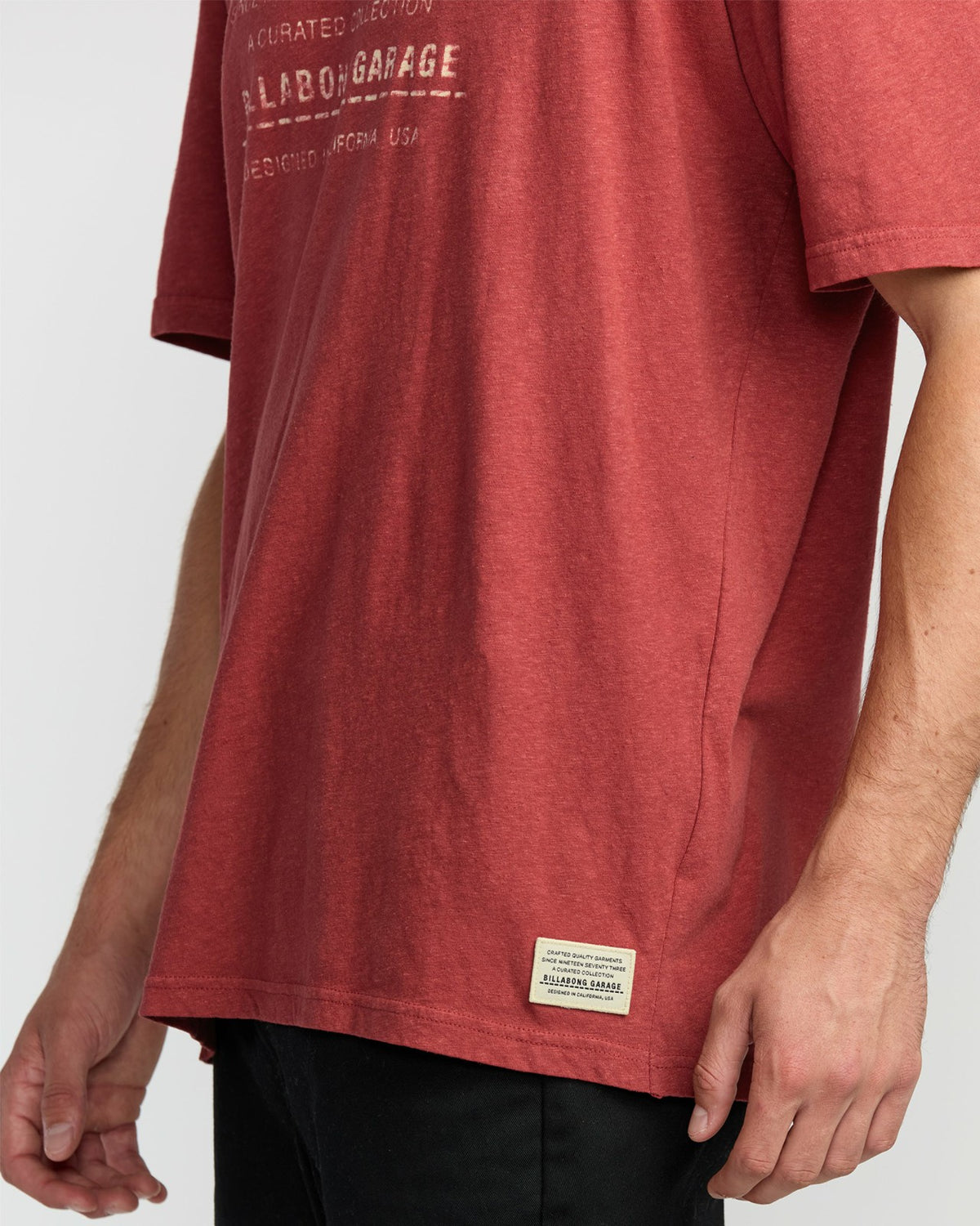 Billabong The Label Garage Regular Short Sleeve T-Shirt - Burnt Red