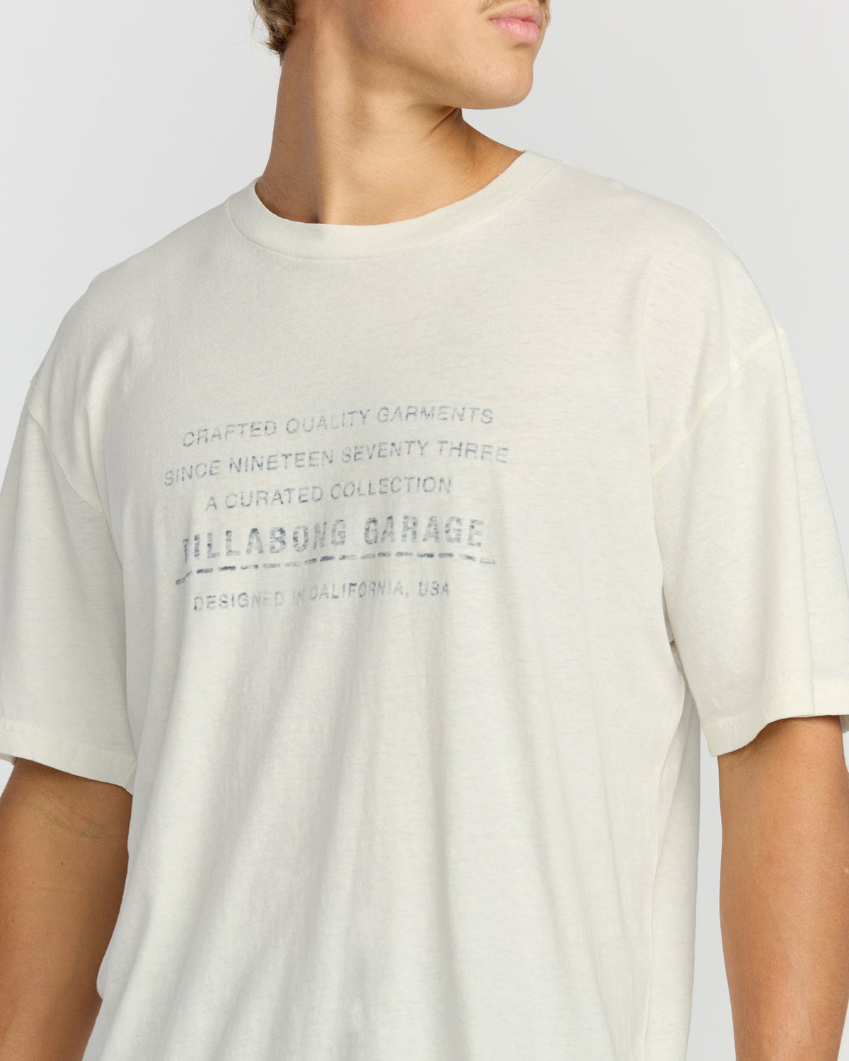 Billabong The Label Garage Regular Short Sleeve T-Shirt - Off White