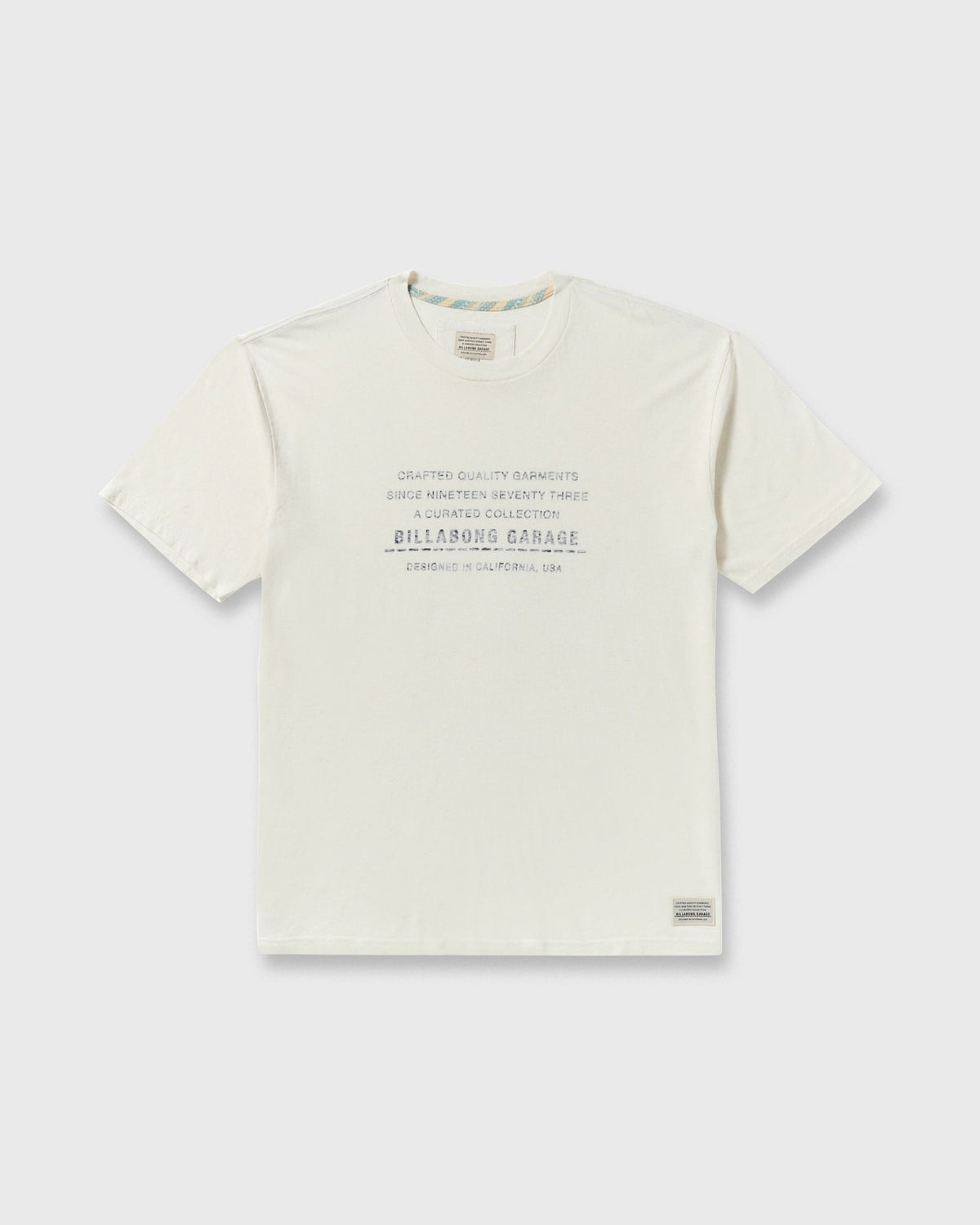 Billabong The Label Garage Regular Short Sleeve T-Shirt - Off White