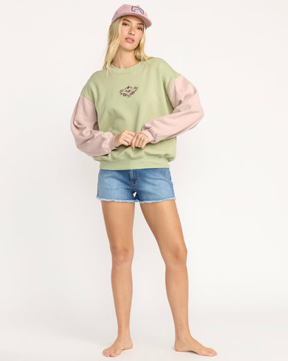 Billabong The Original Vibes Kendal Crewneck Sweatshirt - Pistachio