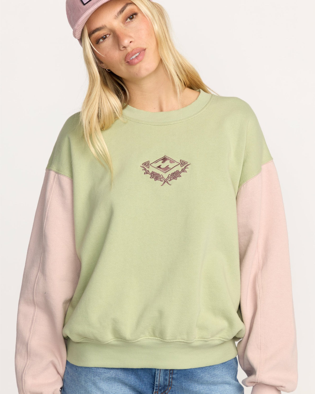 Billabong The Original Vibes Kendal Crewneck Sweatshirt - Pistachio