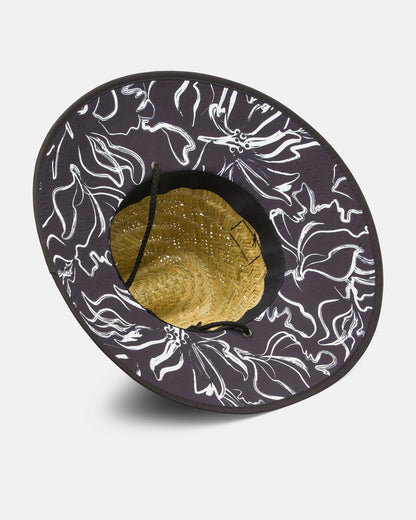 Billabong Tides Print Straw Hat - Black
