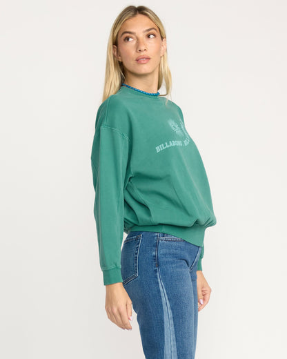 Billabong Time For Kendal Crewneck Sweatshirt - Evergreen
