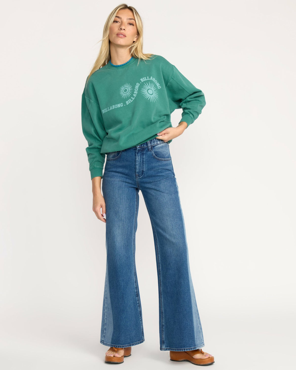 Billabong Time For Kendal Crewneck Sweatshirt - Evergreen