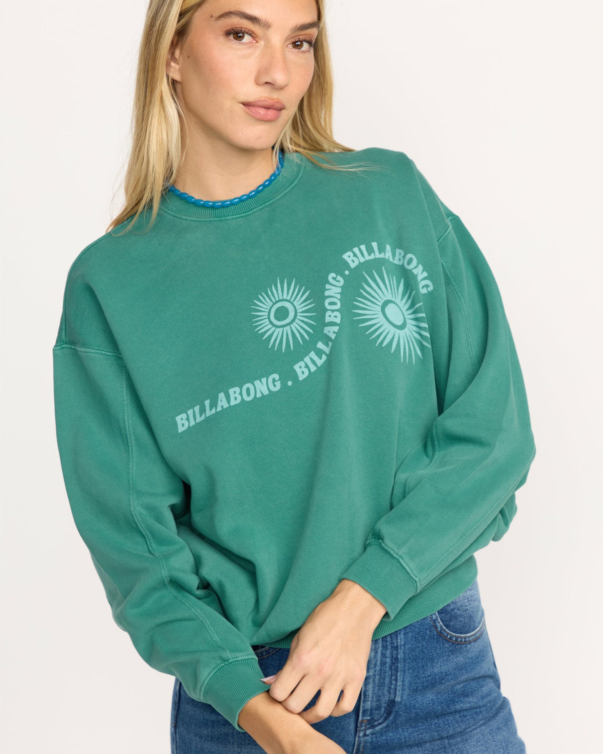 Billabong Time For Kendal Crewneck Sweatshirt - Evergreen