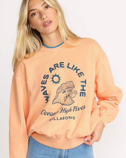 Billabong Time For Kendal Crewneck Sweatshirt - Sunstone