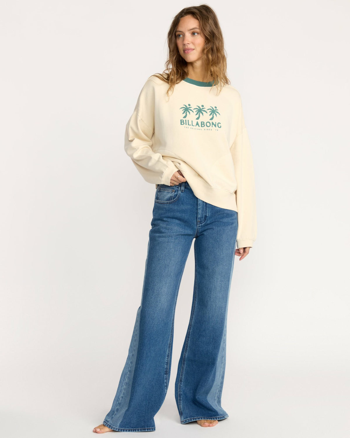 Billabong Triple Palms Crewneck Sweatshirt - Whitecap
