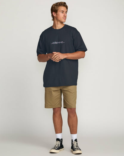 Billabong Triple Up Regular Tee - Aged Indigo