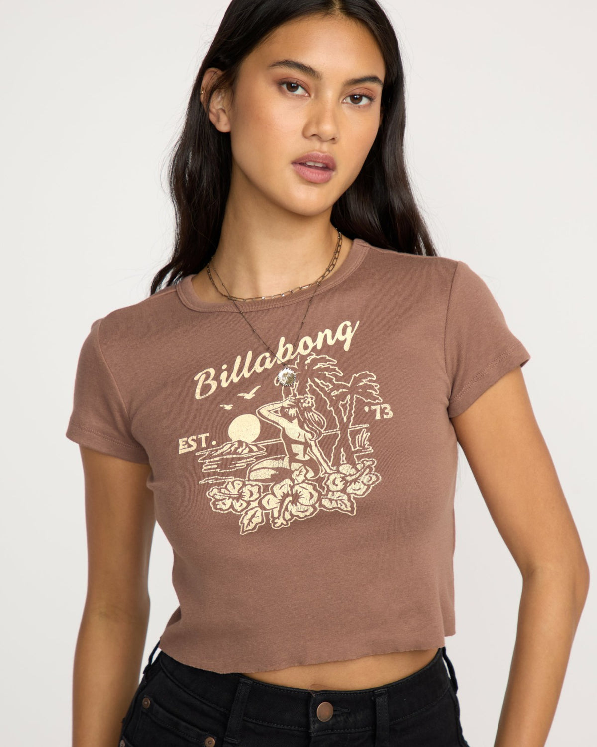 Billabong Tropic Happenings Short Sleeve T-Shirt - Espresso