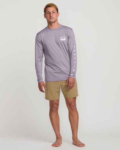Billabong Unity Loose Fit Long Sleeve Surf Tee - Light Purple