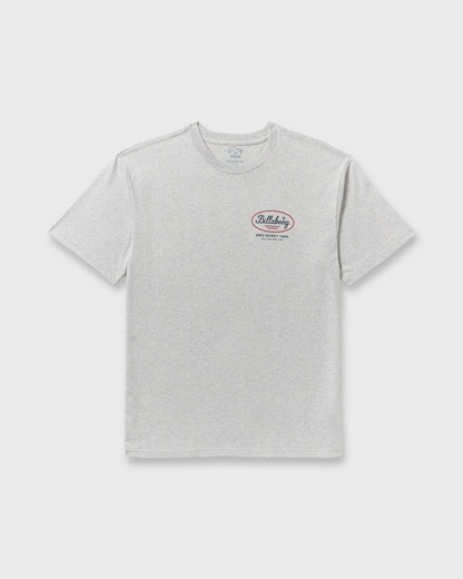 Billabong Walled Regular Short Sleeve T-Shirt - Lt Grey Htr