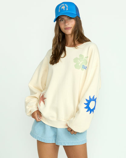 Billabong Water Signs Kendal Crewneck Sweatshirt - Whitecap