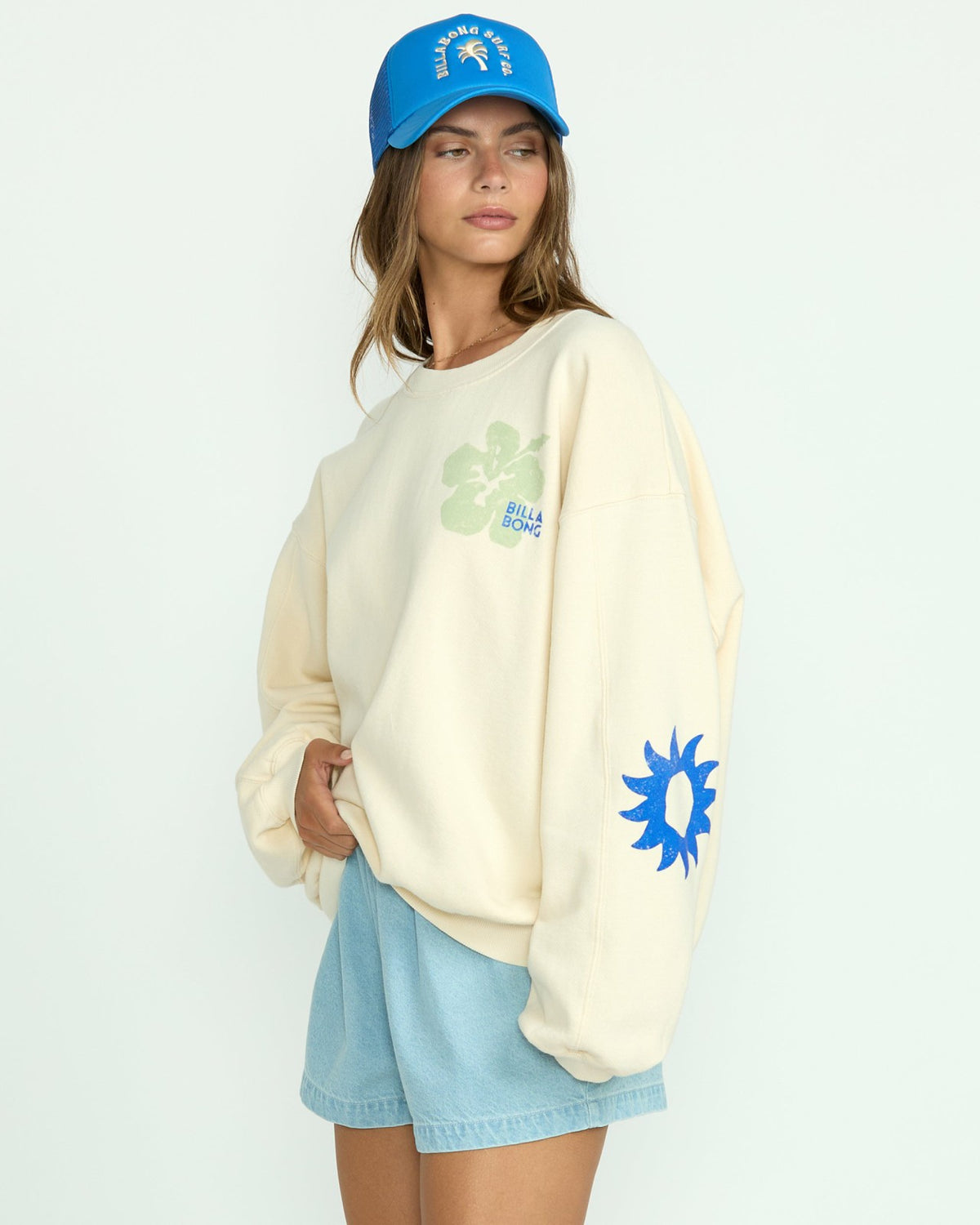 Billabong Water Signs Kendal Crewneck Sweatshirt - Whitecap