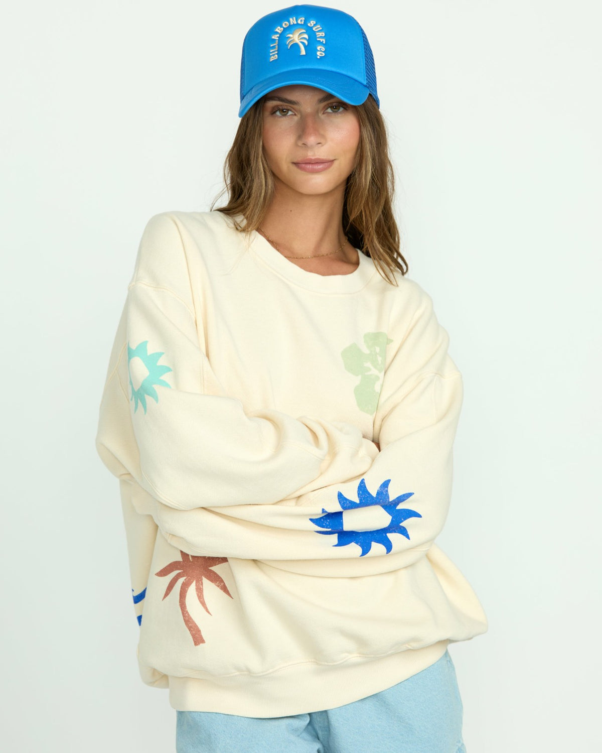 Billabong Water Signs Kendal Crewneck Sweatshirt - Whitecap