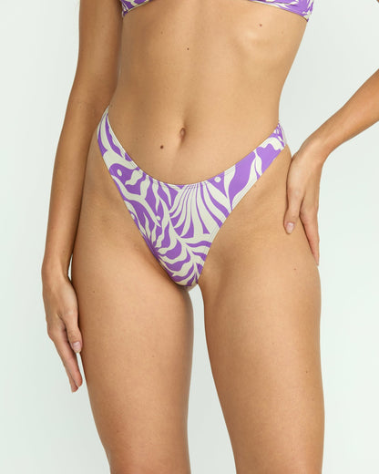 Billabong Wave Song Skimpy Hike Bikini Bottom - Paradise Purple