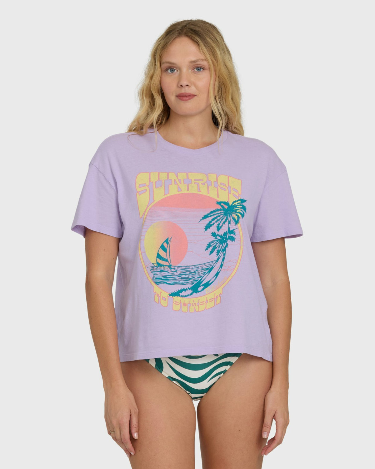 Billabong Sunrise To Sunset Short Sleeve T-Shirt - Peaceful Lilac
